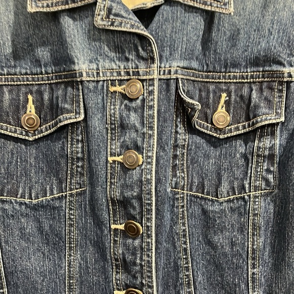 St Johns Bay Denim Blue Women's Jacket Petite 100% cotton - Picture 2 of 9